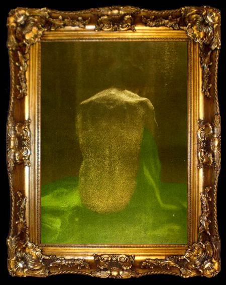 framed  kathe kollwitz kvinnlig ryggakt pa gron duk, ta009-2